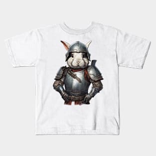 rabbit knight in shining armour Kids T-Shirt